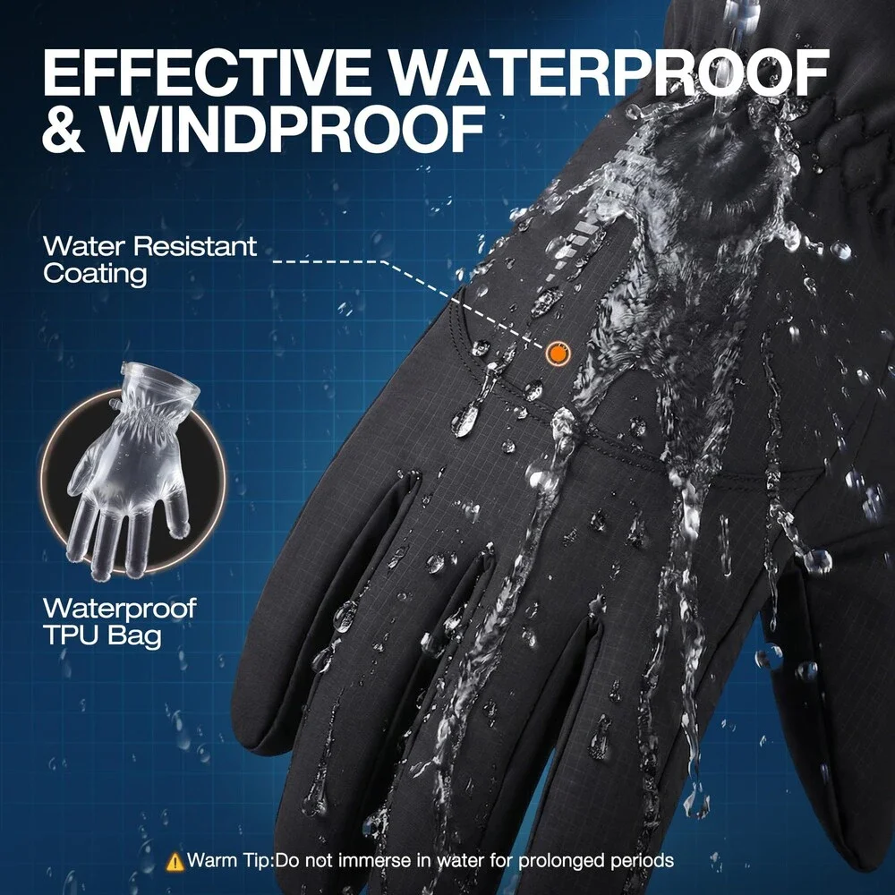 SIMARI Women's Winter Waterproof Warm Gloves Touchscreen Fingers Ski Snow XS